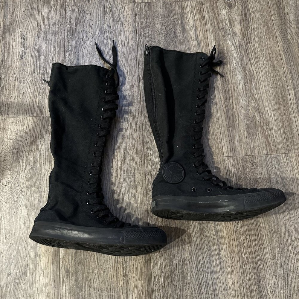 Converse Chuck Taylor All-Star Knee High Triple Black Mens 5 / Womens 7 -